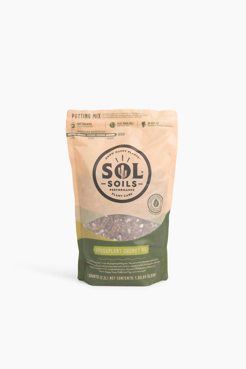 Soil (2Qt) Houseplant Chunky Mix (Aroid/Tropical Soilless): 2 Quarts