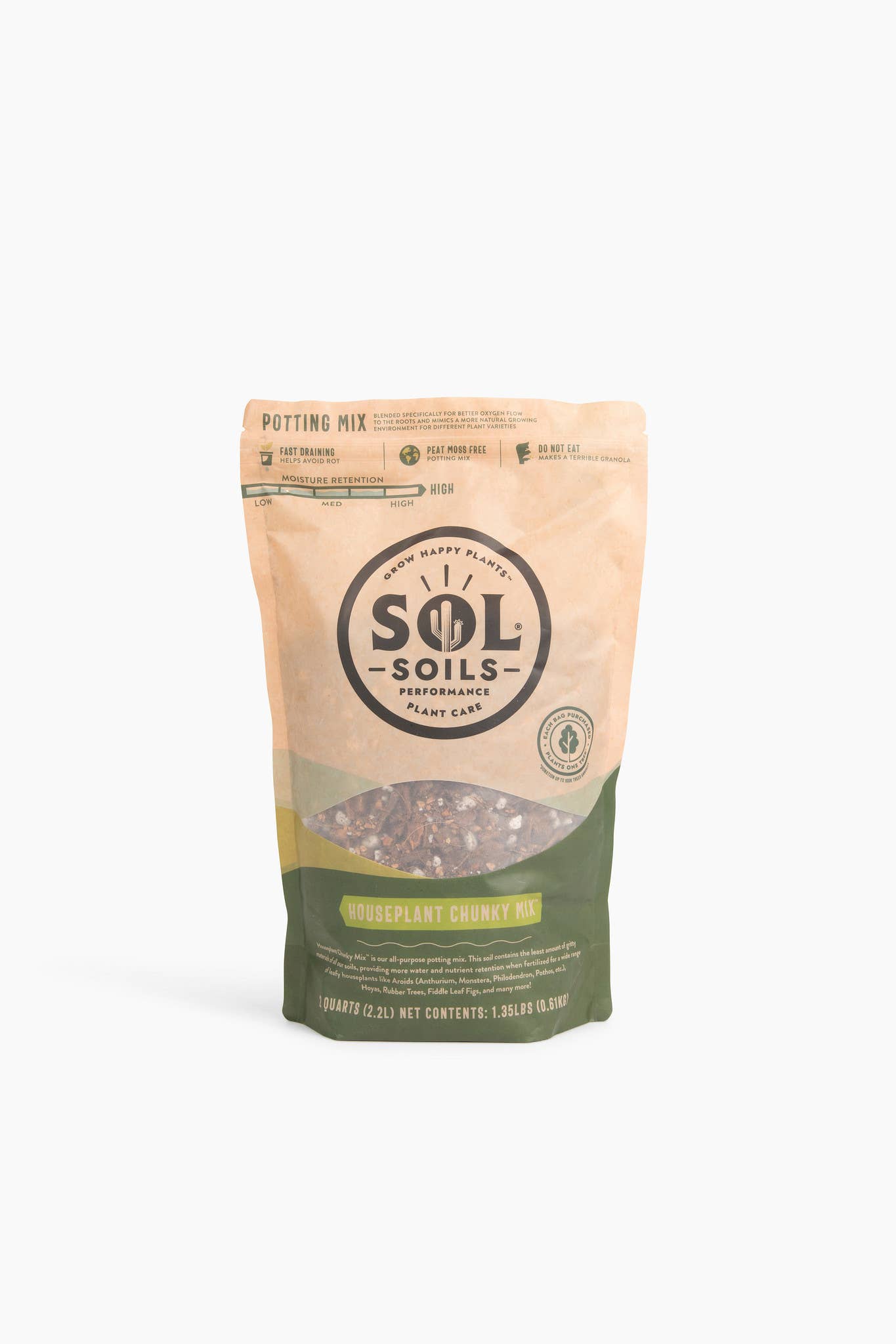 Soil (2Qt) Houseplant Chunky Mix (Aroid/Tropical Soilless): 2 Quarts
