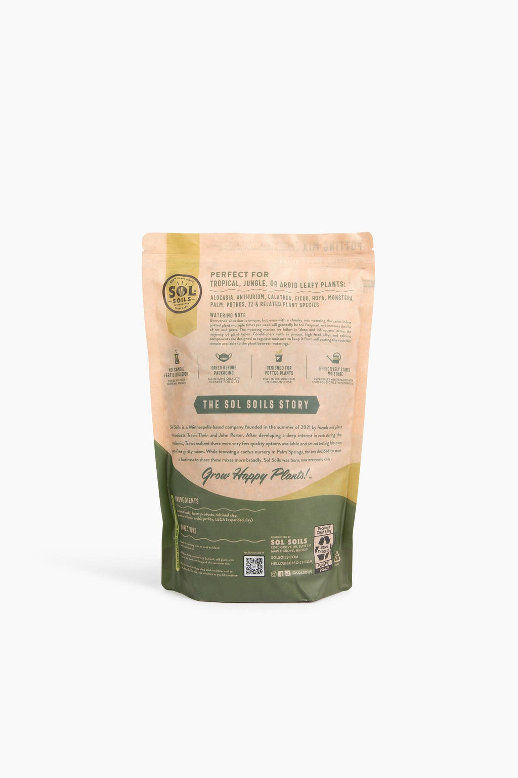 Soil (2Qt) Houseplant Chunky Mix (Aroid/Tropical Soilless): 2 Quarts